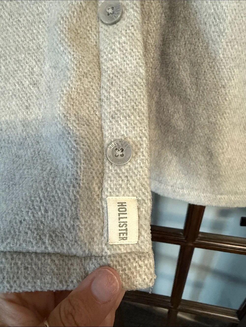 Men’s XS Hollister Light Gray Button Down Shirt